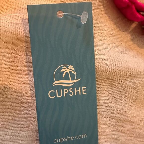 Cupshe Bikini Swim Top Strappy Hot Pink Size L - Picture 4 of 9